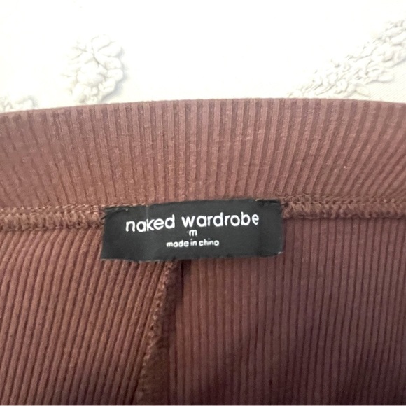 Naked Wardrobe Brown Full Length Pull-on Leggings Women's Medium - Picture 11 of 11